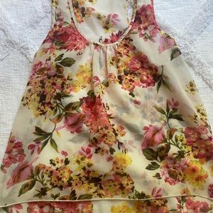 Sheer Floral Tank Size Medium ( juniors )